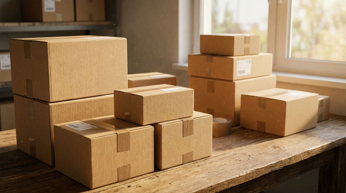 Cajas de bazar por mayor embaladas y listas para enviar a revendedores de todo el país